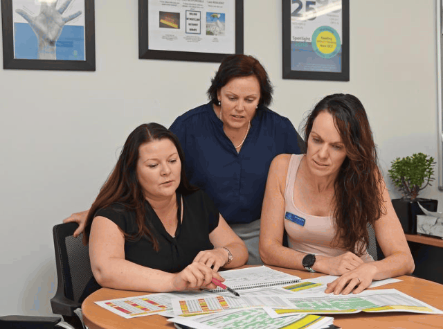 School Support Hub team members in an online support session