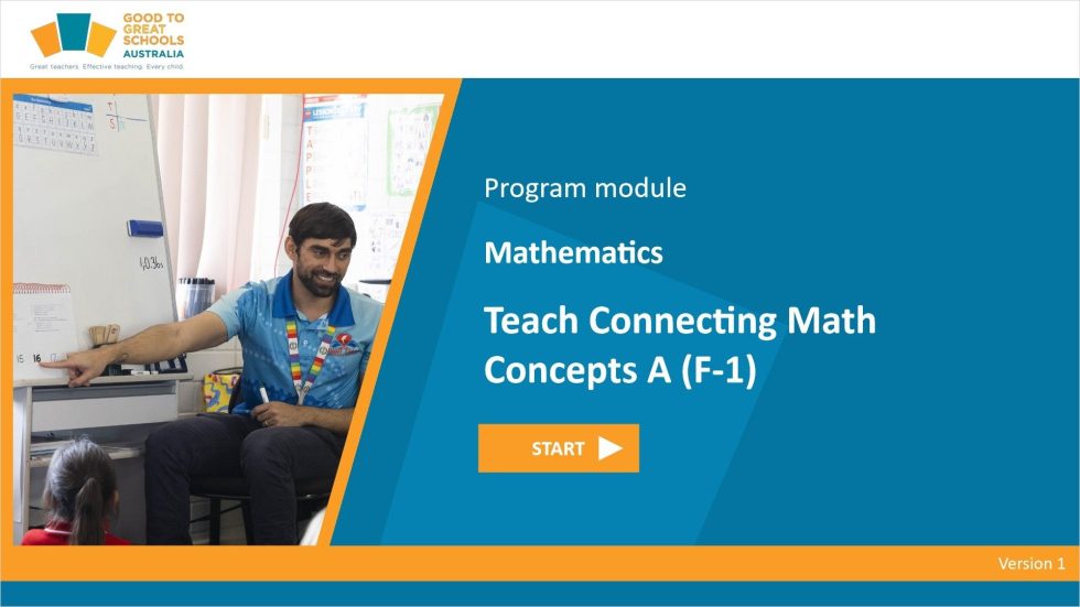 Program Module – Mathematics - Good to Great Schools Australia