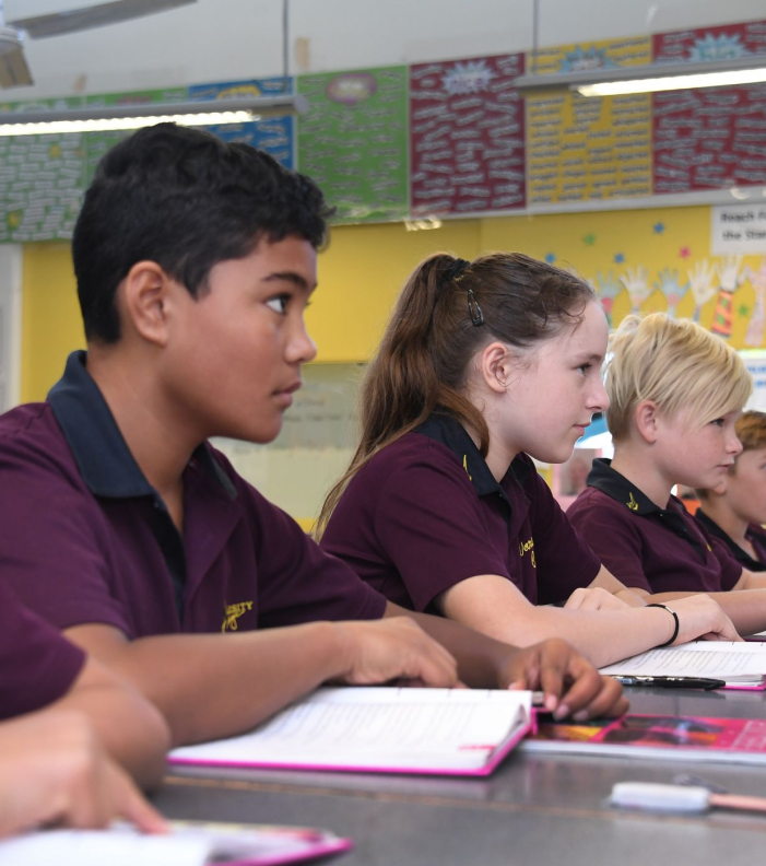 Image of students paying attention as teacher implements effective teaching strategies