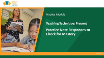 Practice Note Responses to Check for Mastery