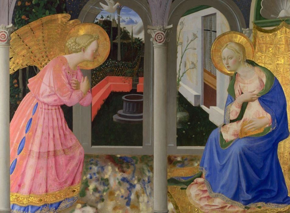 The Annunciation, Zanobi Strozzi, 1440-5. Painting of Gabriel's Announcement