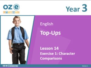Oz-e-English Top-Ups lesson cover for Years 3-6 Lesson 14